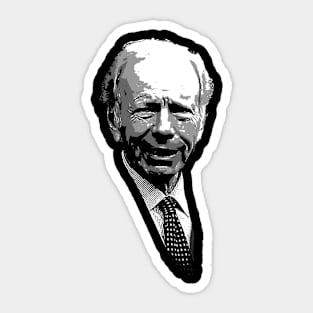 lieberman black and white Sticker